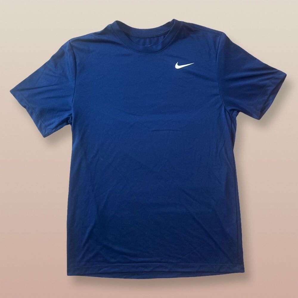 Nike Men's Dri-FIT T-Shirt Blue Medium Short Sleeve Crew Neck